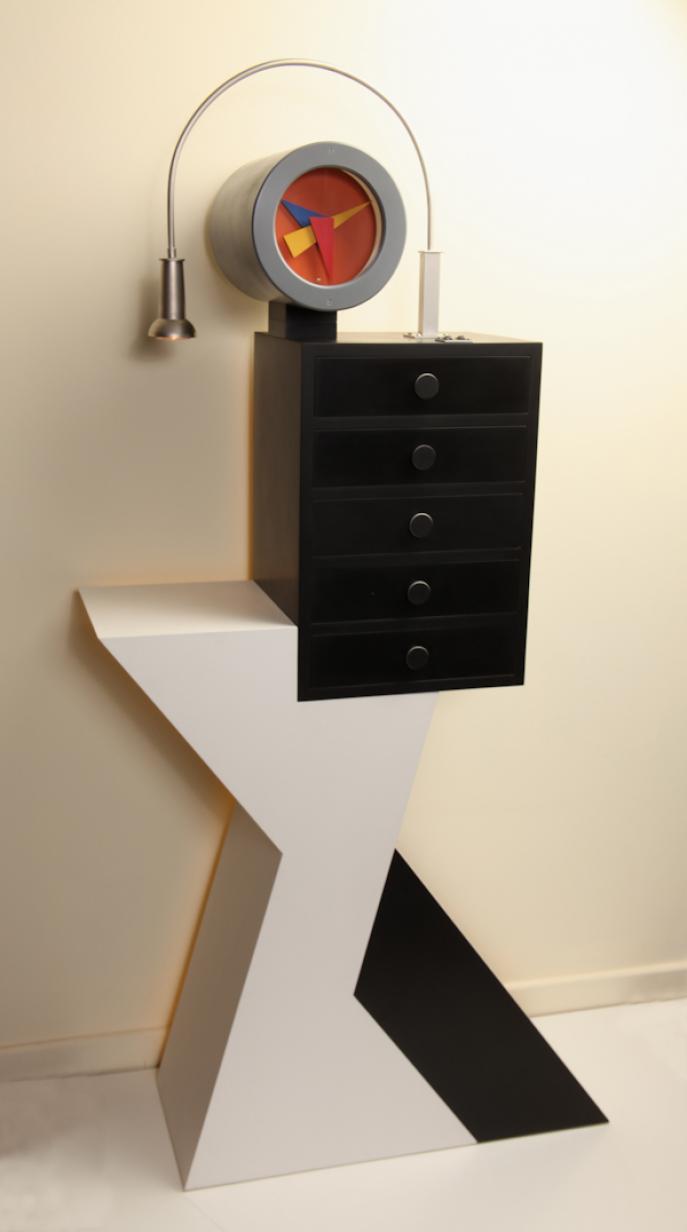 cabinet, Colorcore laminate, furniture divas, entry piece, hall table, clock