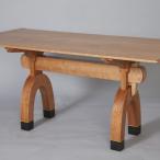 custom furniture, custom kitchen table, trestle table, Cherry table